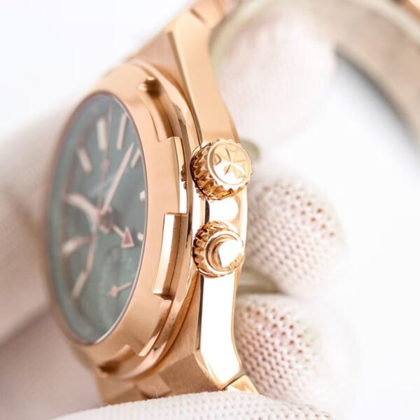 Replica overseas dual time pink gold